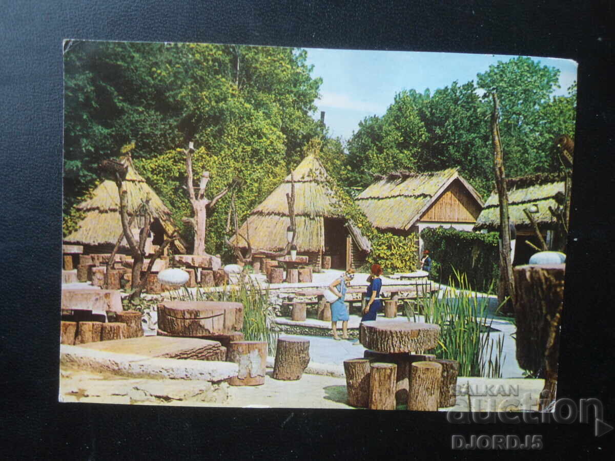 ZLATNI PIASĂCI - barul "Colibele", Carte poștală veche