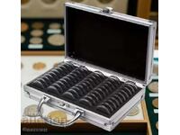 Алуминиев куфар за монети, размер 20,7 см./13 см./5 см.