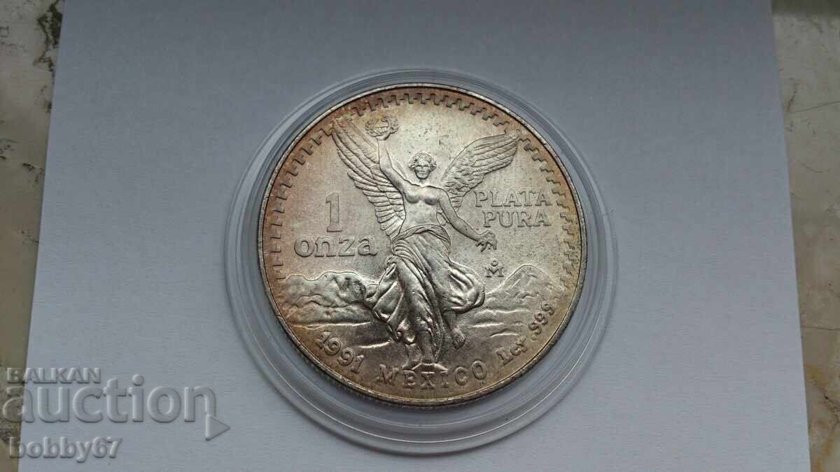 Rară 1 uncie argint 999,9 Mexico 1991 - UNC cu preț € 125.00 | 244.48 BGN Rară 1 uncie argint 999,9 Mexico 1991 - UNC cu preț € 125.00 | 244.48 BGN