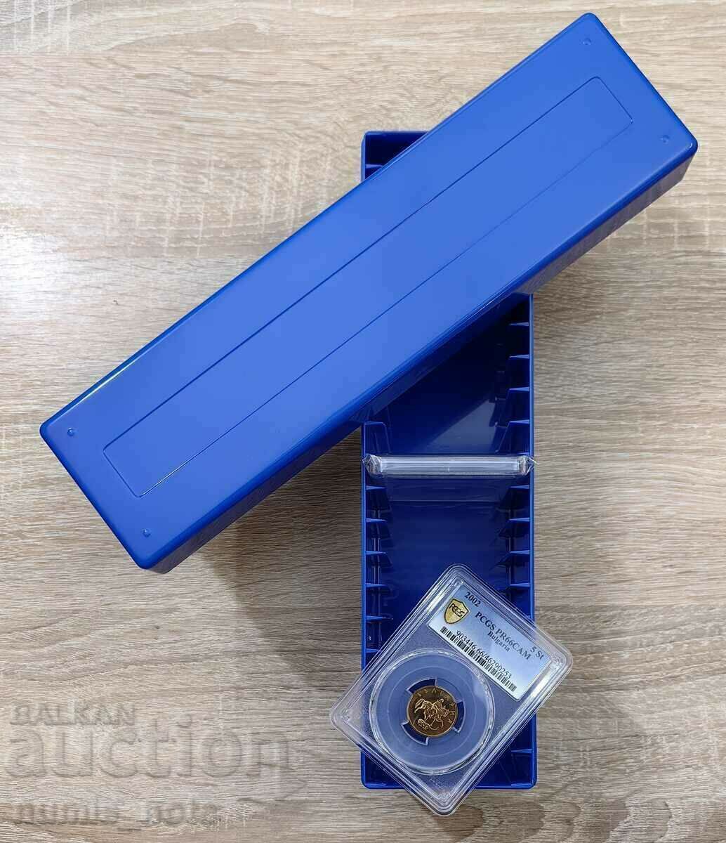 Кутии за сертифицирани монети PCGS , NGC - Син цвят Кутии за сертифицирани монети PCGS , NGC - Син цвят