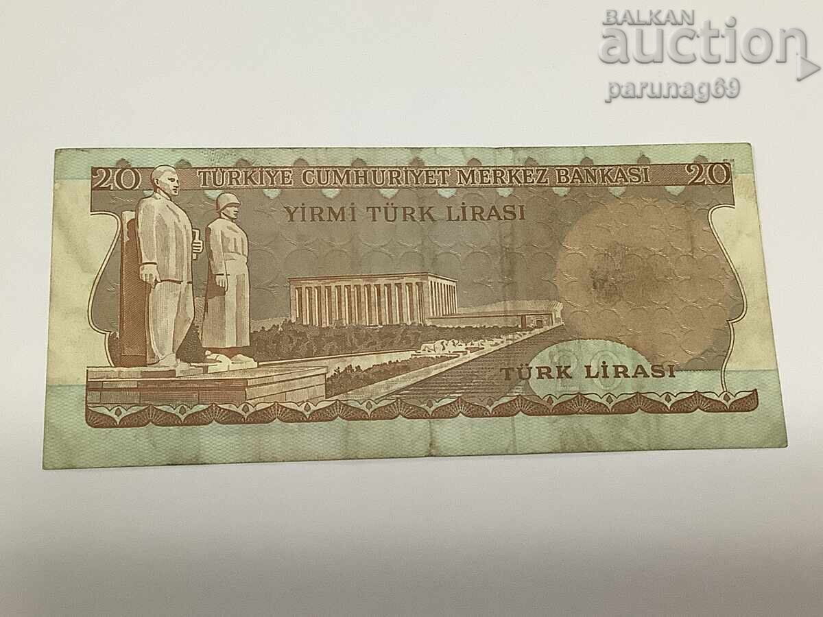 Turcia 20 lire 1974 cu preț € 2.50 | 4.89 BGN
