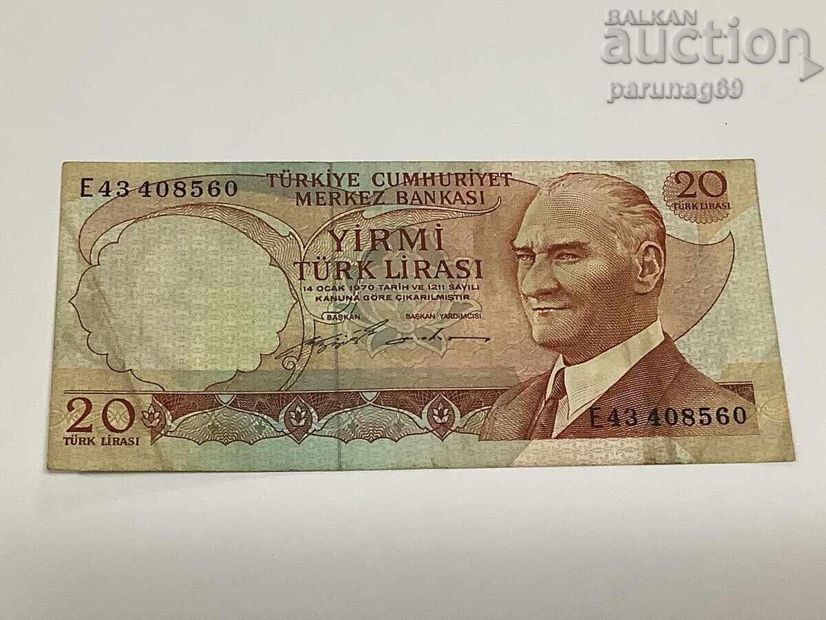 Turcia 20 lire 1974
