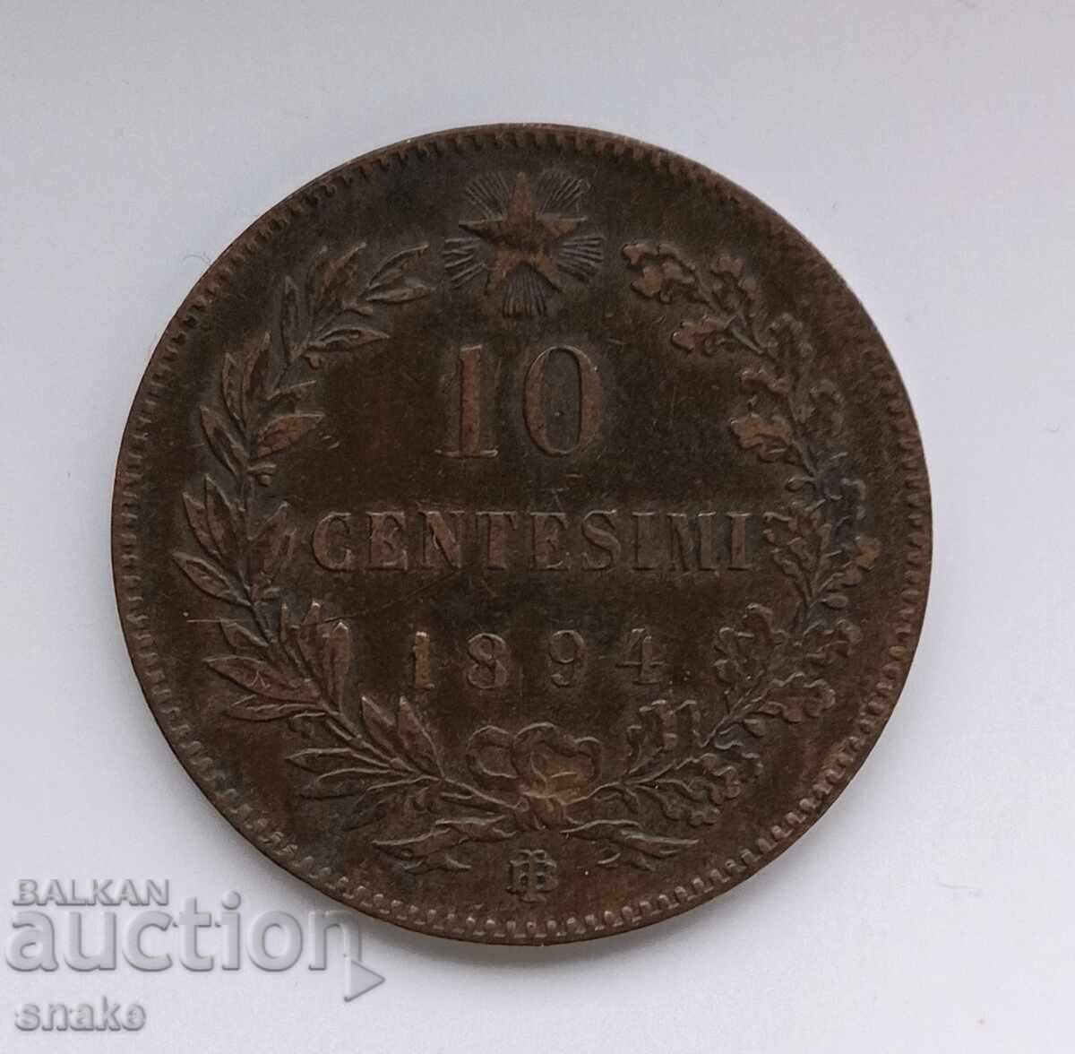 Italia 1894 Umberto I - 10 centesimi Italia 1894 Umberto I - 10 centesimi