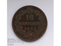 Ιταλία 1894 Ουμβέρτος Α' - 10 λεπτά