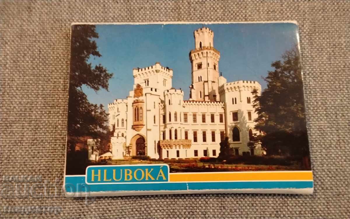 Pliant carti poștale 13 bucăți castelul Hluboka Hluboka Cehia