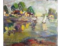 ГЕНЧО ПУЛЕВ СТАРА БЪЛГАРСКА МАСЛЕНА КАРТИНА