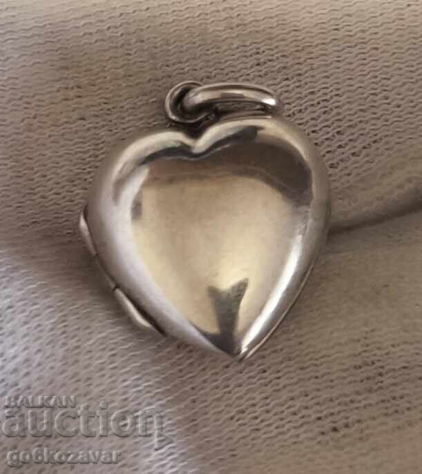 Medalion de argint inimă care se deschide – stil elegant vintage - 5