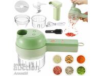 Ръчна електрическа машина за рязане на зеленчуци 4 в 1