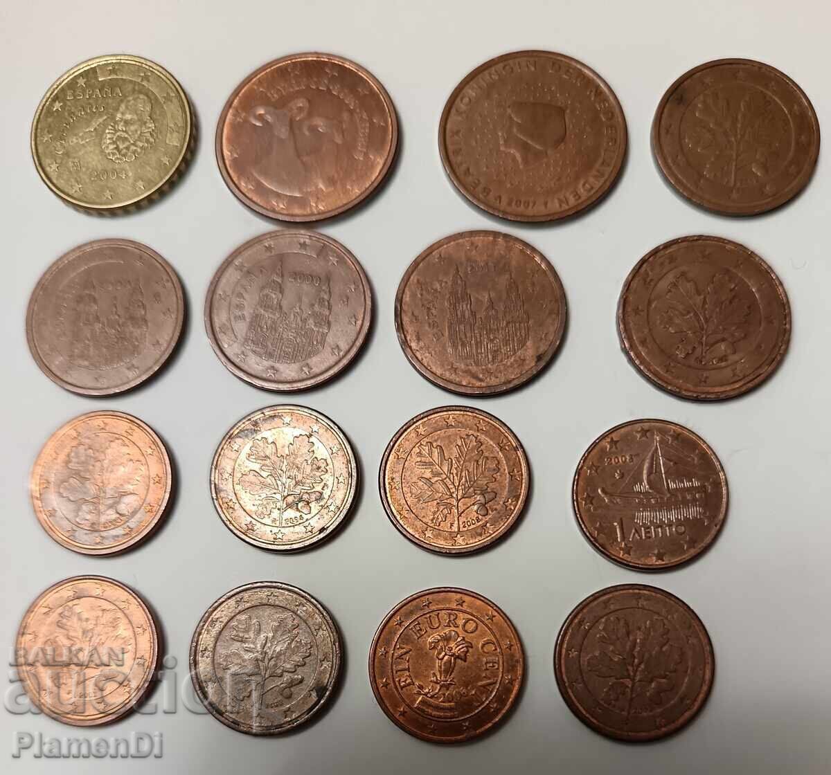 Παρτίδα από παλιά ευρώ λεπτά με τιμή € 8.00 | 15.65 BGN Παρτίδα από παλιά ευρώ λεπτά με τιμή € 8.00 | 15.65 BGN