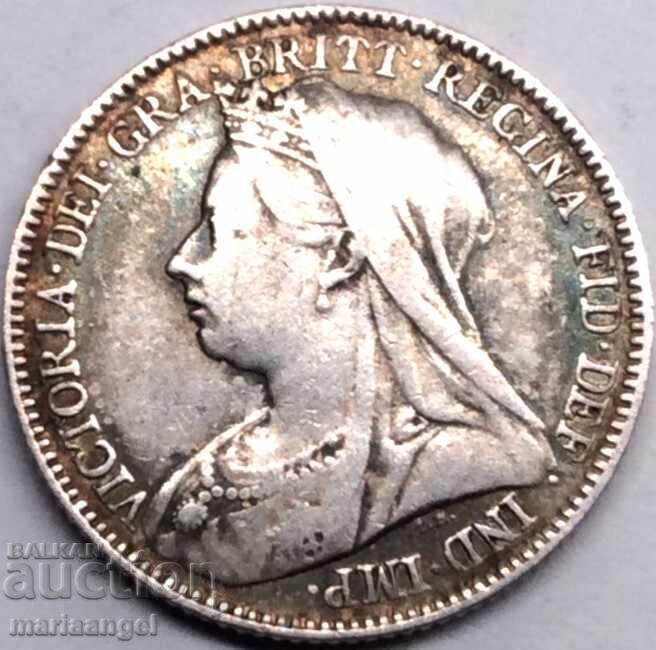 Μεγάλη Βρετανία 6 πένες 1896 Victoria Silver - Rare Μεγάλη Βρετανία 6 πένες 1896 Victoria Silver - Rare