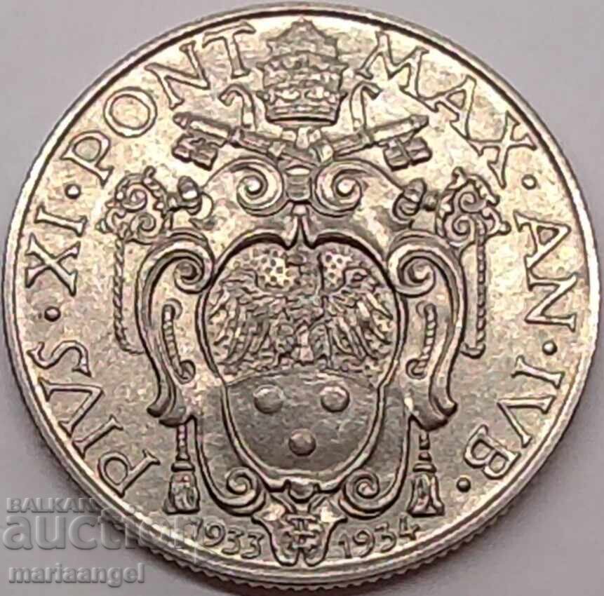 Delivery of 1 Lira 1933-1934 Vatican, mintage 80,000 pcs. Jubilee