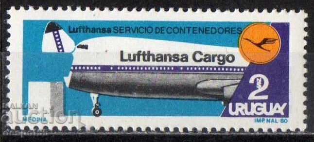 1980 Uruguay. Inaugurarea serviciului de containere Lufthansa
