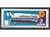 1980 Uruguay. Inaugurarea serviciului de containere Lufthansa