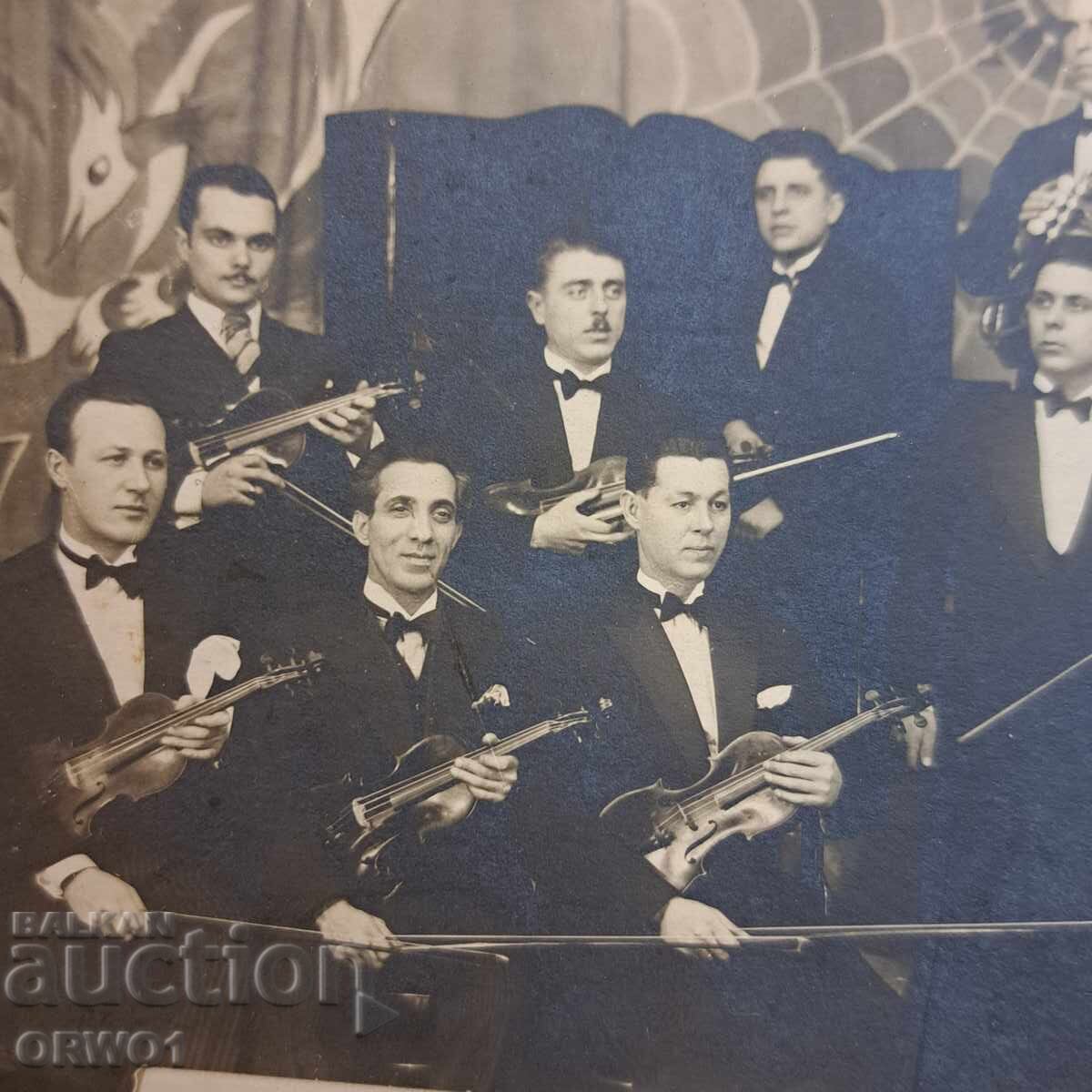 Τζαζ μουσικοί ορχήστρα Βασίλειο της Βουλγαρίας 30s μεγάλη φωτογραφία με τιμή € 12.30 | 24.06 BGN