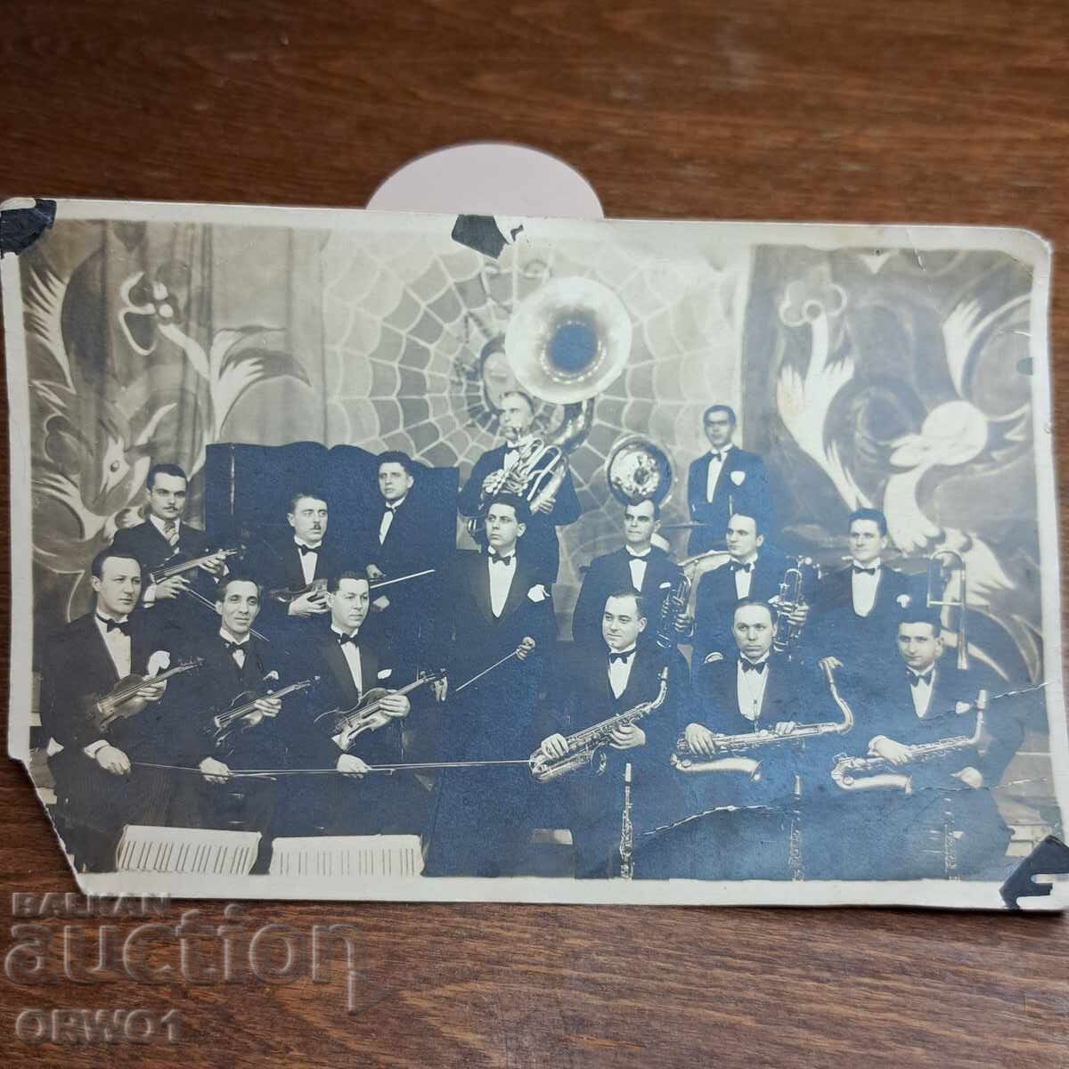 Τζαζ μουσικοί ορχήστρα Βασίλειο της Βουλγαρίας 30s μεγάλη φωτογραφία