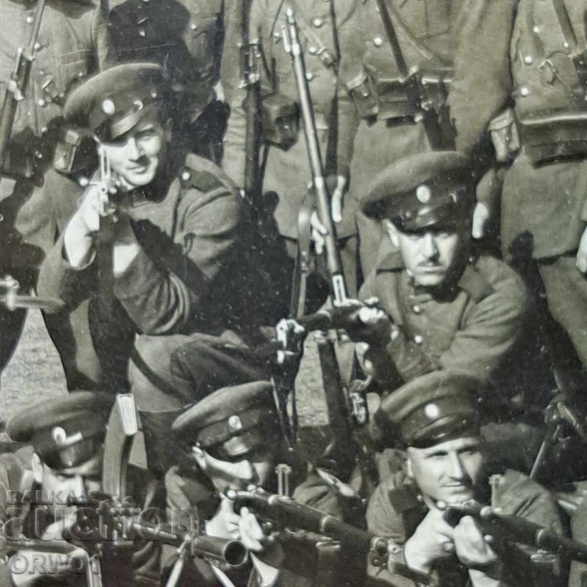 Δημοπρασία Στρατιώτες με τουφέκια ξιφολόγχες πολυβόλα 1930s Βασίλειο της Βουλγαρίας