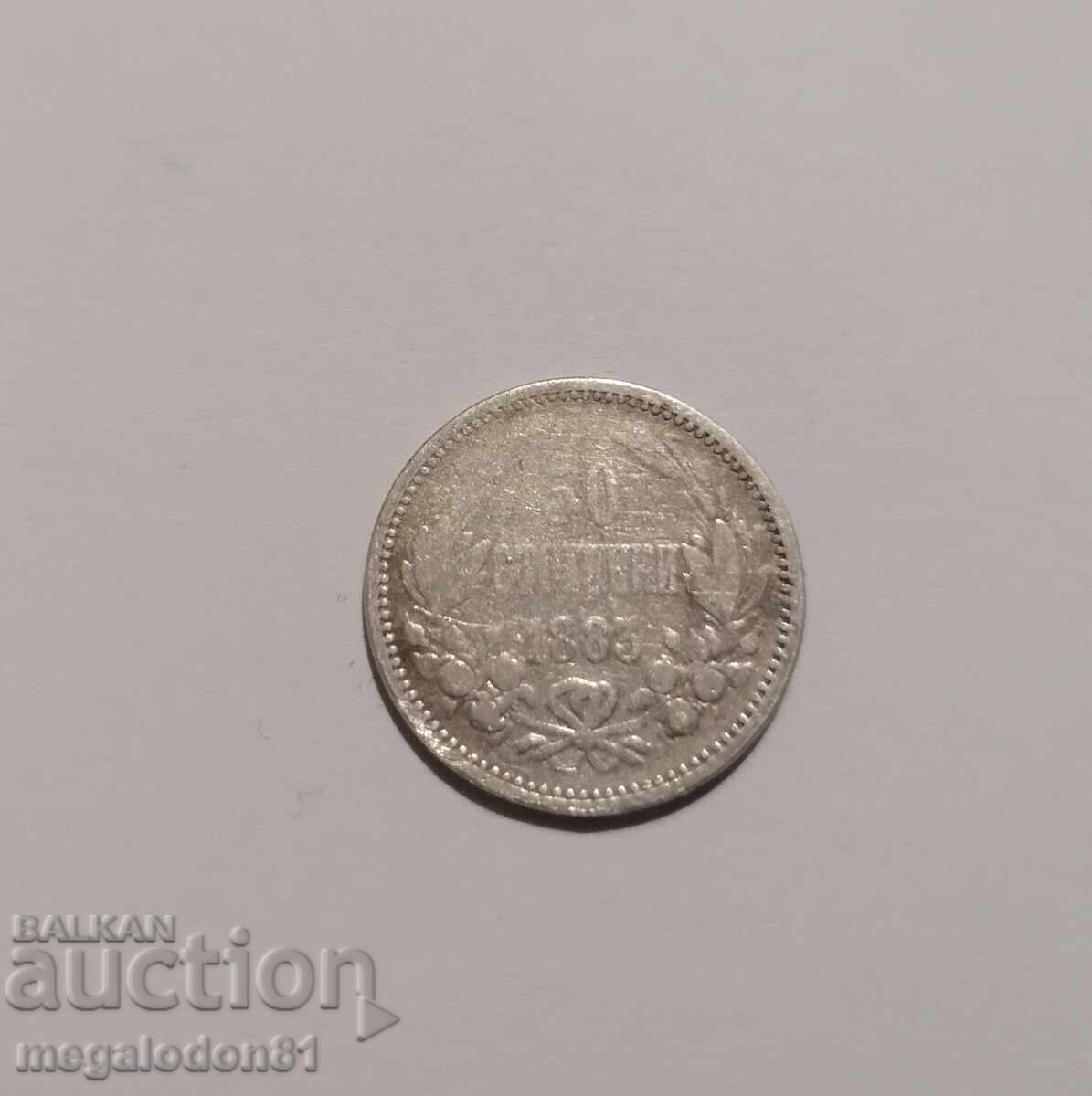 Bulgaria - 50 de stotinki 1883