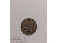 Σουηδία - 10 ιορέ, ασήμι, 1914