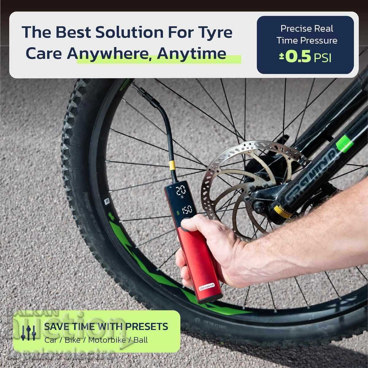 НОВА! Електрическа помпа за гуми Woowind BP188 150 PSI с авт с цена € 16.00 | 31.29 лв. НОВА! Електрическа помпа за гуми Woowind BP188 150 PSI с авт с цена € 16.00 | 31.29 лв.