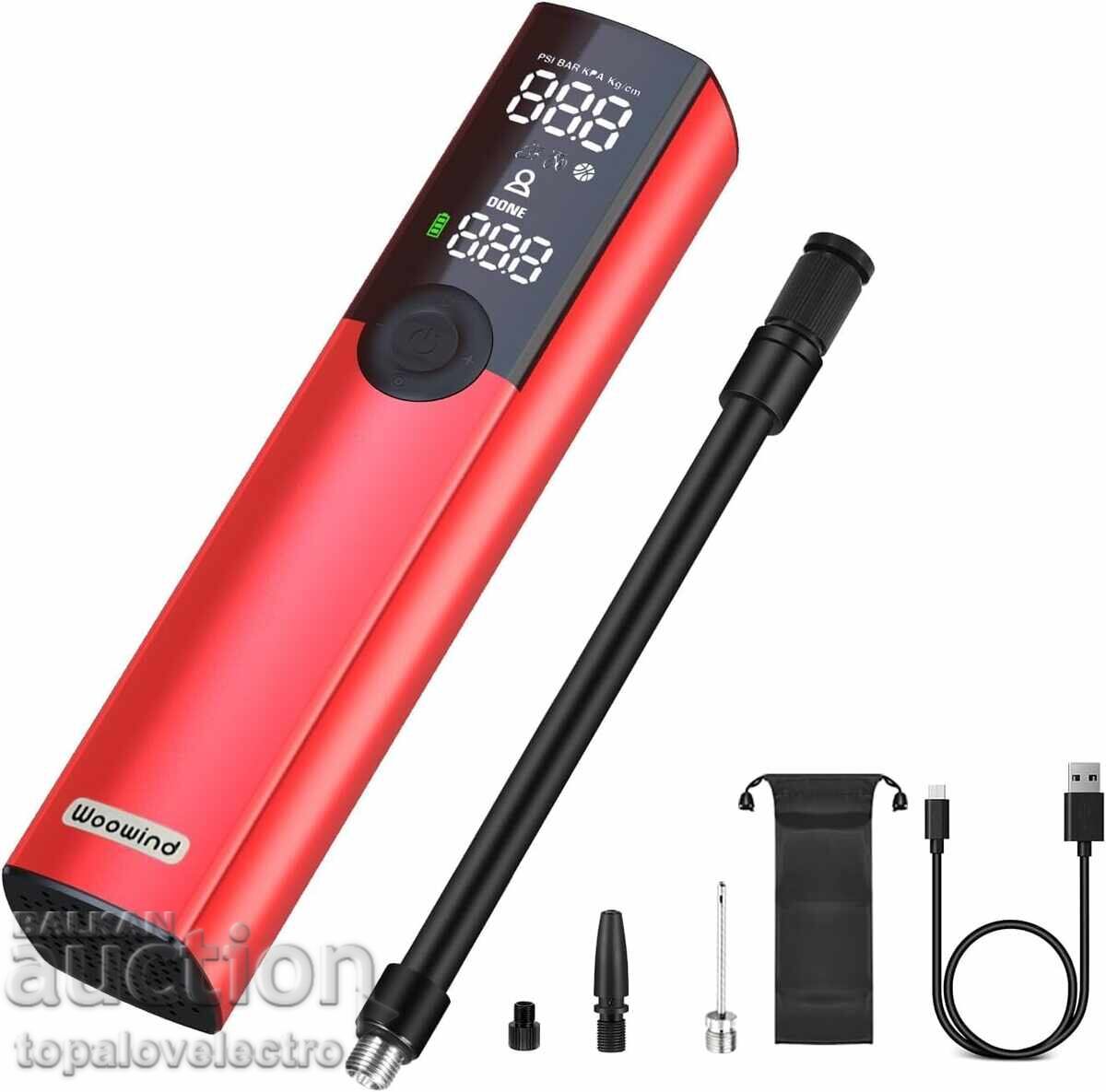 НОВА! Електрическа помпа за гуми Woowind BP188 150 PSI с авт НОВА! Електрическа помпа за гуми Woowind BP188 150 PSI с авт