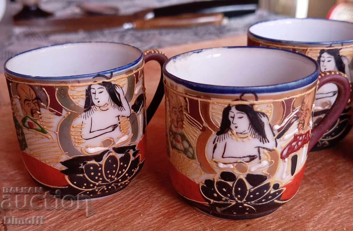 Δημοπρασία Ιαπωνικό σερβίτσιο πορσελάνης για καφέ Δημοπρασία Ιαπωνικό σερβίτσιο πορσελάνης για καφέ