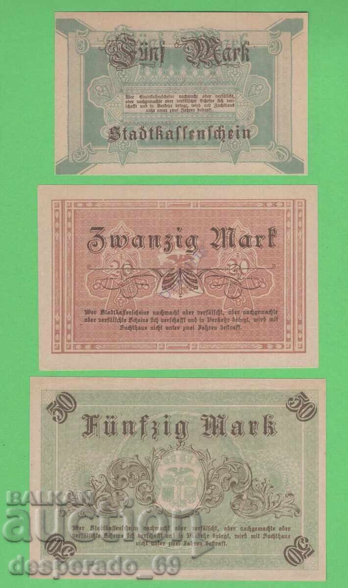 (¯`'•.¸GERMANIA (Fürstenwalde) 5+20+50 mărci 1918 UNC •'´¯) cu preț € 15.00 | 29.34 BGN