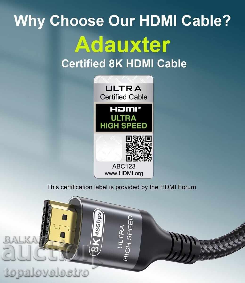 ΚΑΙΝΟΥΡΙΟ! Καλώδιο HDMI 2.1 10K / 8K, 48Gbps – 3 μ., Ultra High Speed με τιμή € 7.00 | 13.69 BGN ΚΑΙΝΟΥΡΙΟ! Καλώδιο HDMI 2.1 10K / 8K, 48Gbps – 3 μ., Ultra High Speed με τιμή € 7.00 | 13.69 BGN