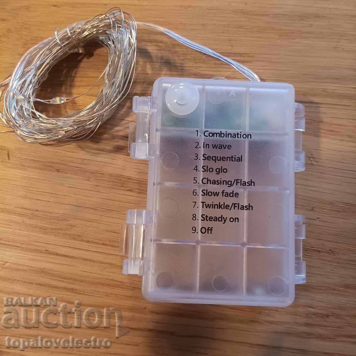 NOU! Luminițe decorative LED pe baterii – 5 buc. x 5 m, glob - 5