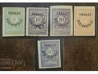 1920g - Ανατύπωση Δυτικής Θράκης, τοξωτή ανατύπωση