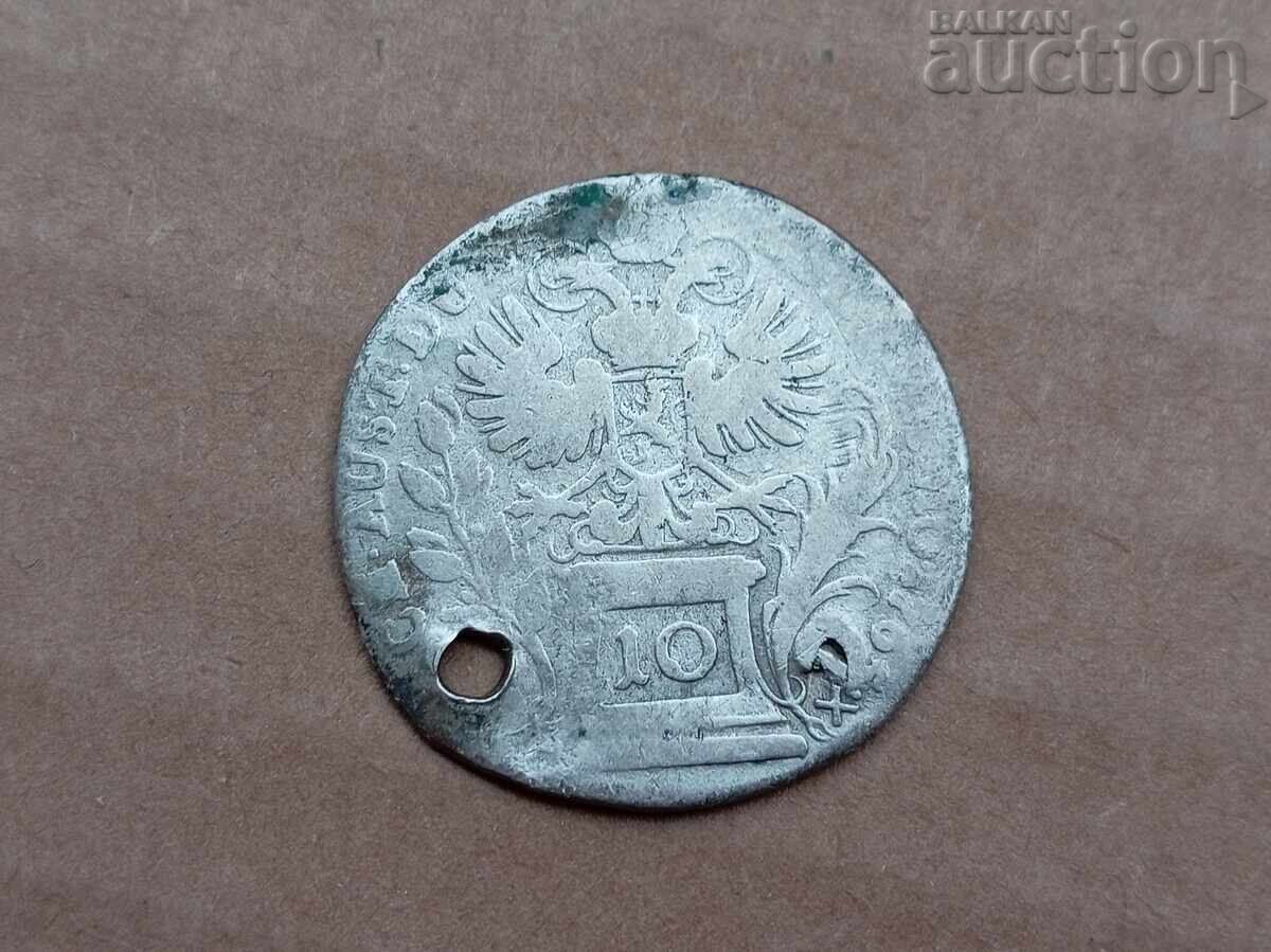 Monedă de argint Austria 10 creițari Austro-Ungaria Monedă de argint Austria 10 creițari Austro-Ungaria