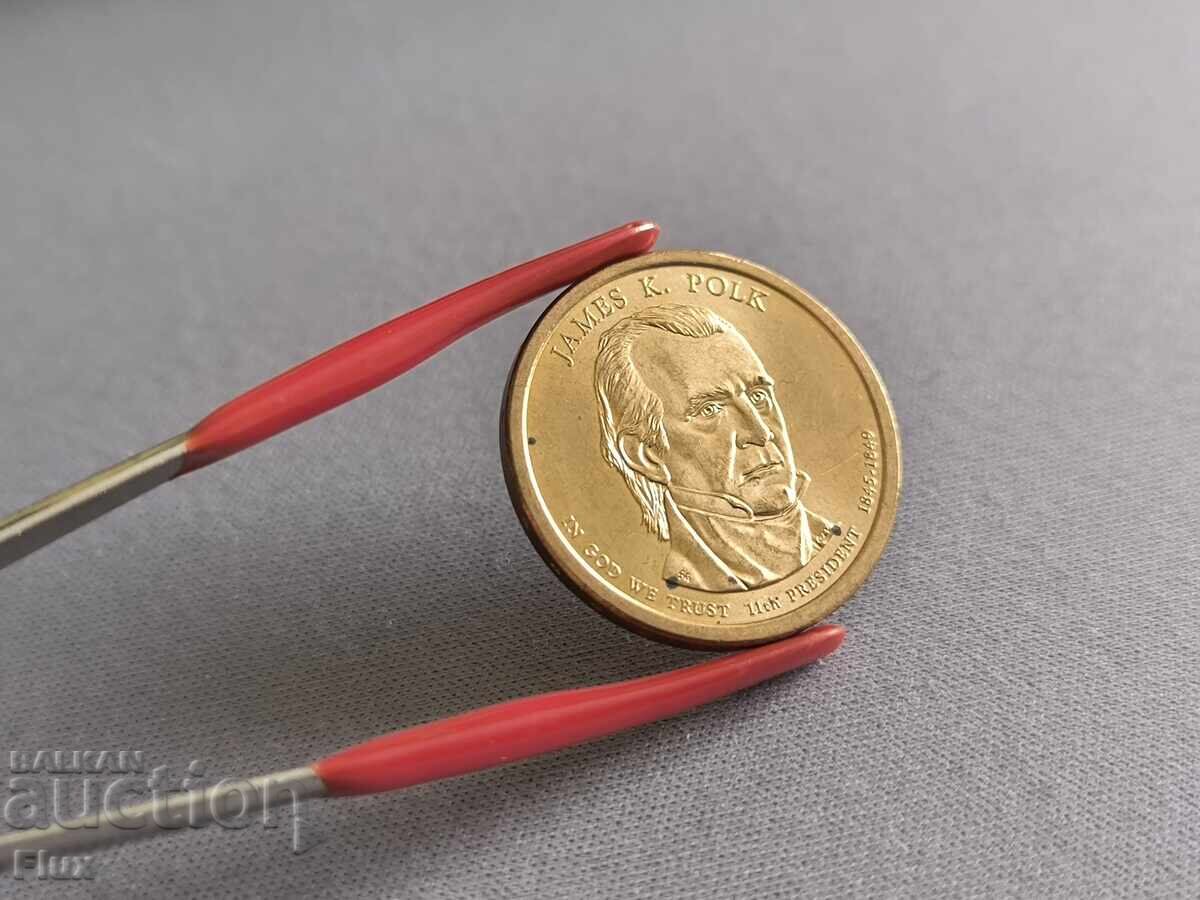 Монета - САЩ - 1 долар (Джеймс Полк) UNC | 2009г. Монета - САЩ - 1 долар (Джеймс Полк) UNC | 2009г.