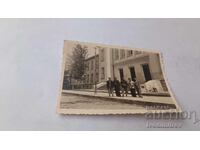 Photograph Plovdiv Five men in front of an administrative building 1940