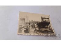 Photo Plovdiv Men and Young Girl on the Street 1940