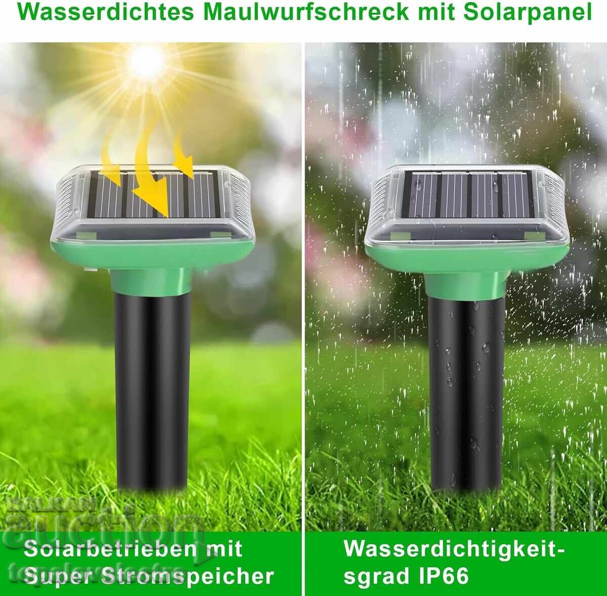 Доставка на Соларен ултразвуков уред против къртици и гризачи – комплект