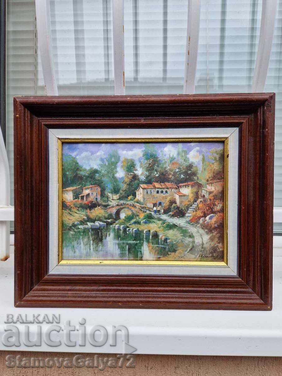 Прекрасна антикварна френска авторска картина емайл с цена € 49.00 | 95.84 лв. Прекрасна антикварна френска авторска картина емайл с цена € 49.00 | 95.84 лв.