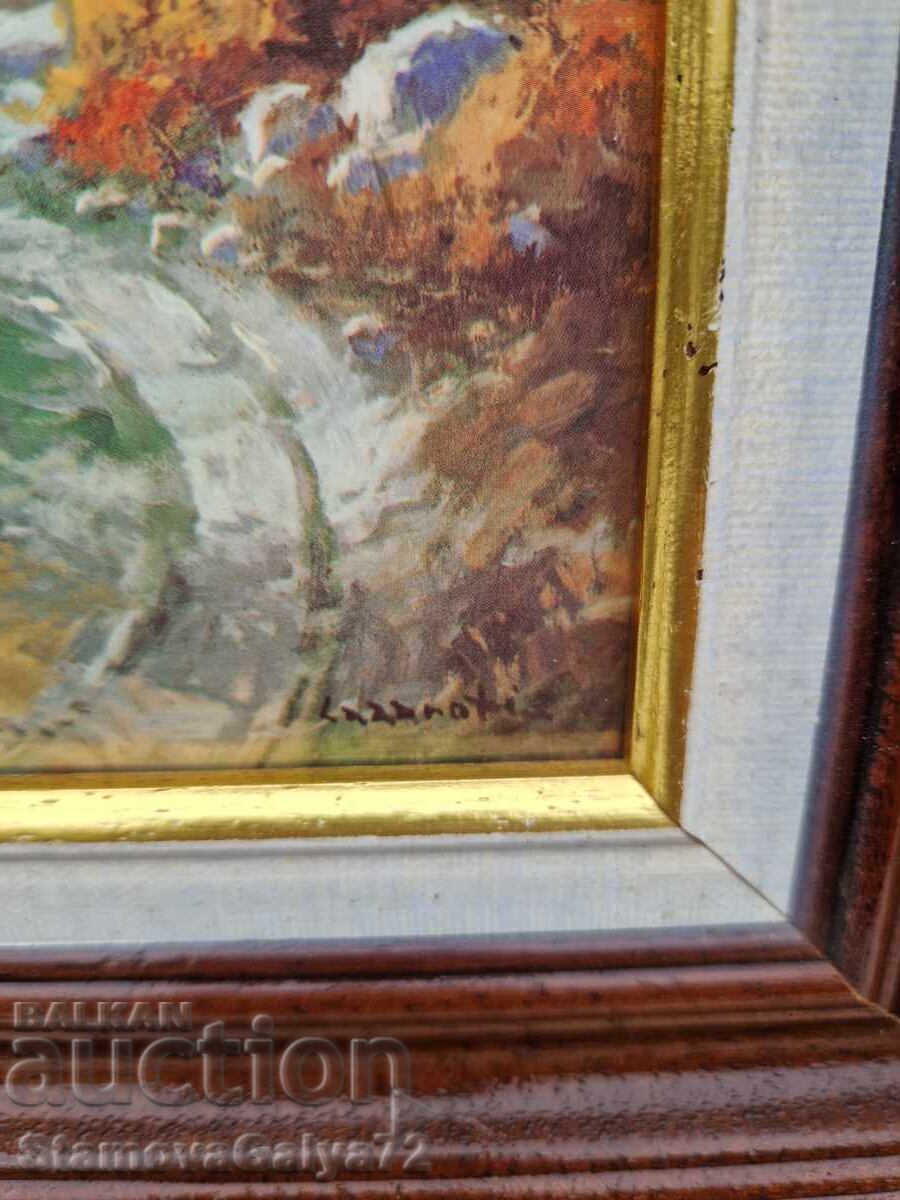 Прекрасна антикварна френска авторска картина емайл - 5 Прекрасна антикварна френска авторска картина емайл - 5