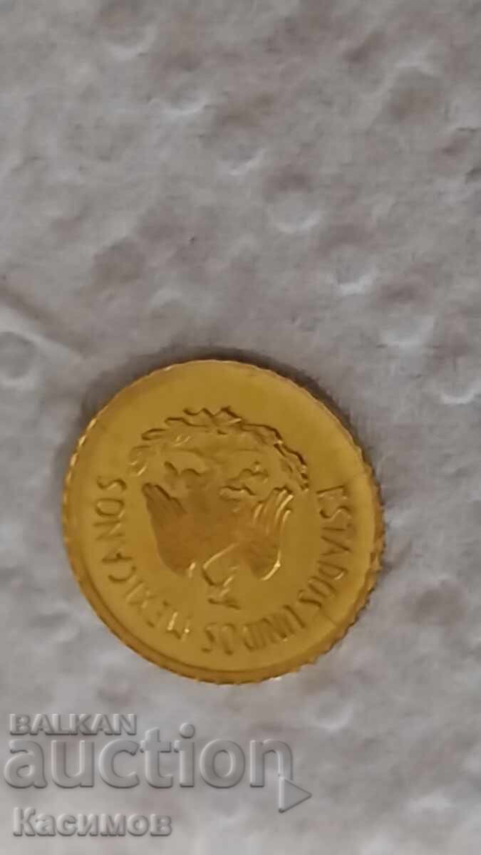 Licitație Miniatură de aur comemorativă din Mexic 50 Peso 1921