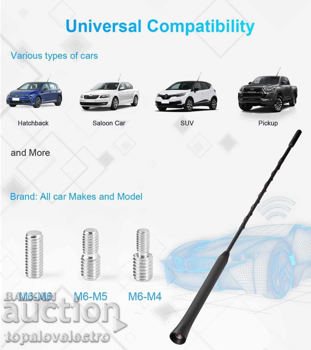 Доставка на НОВА! Универсална автомобилна радио антена 28 см – мощно DAB