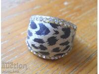 Старинен дамски пръстен тип леопард