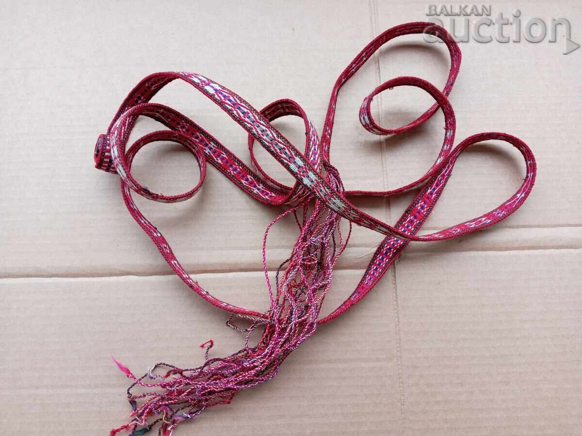 Auction  Old hand-woven belt 3 meters sash belt folk costume