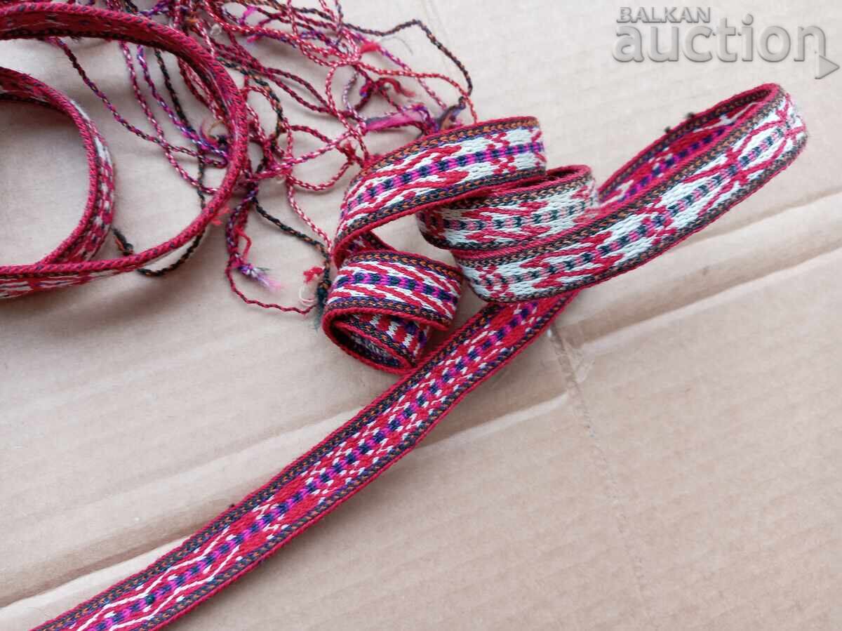 Old hand-woven belt 3 meters sash belt folk costume - 5