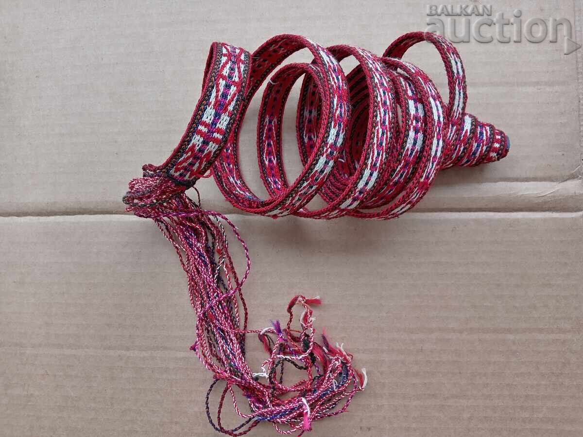 Old hand-woven belt 3.2 meters sash belt folk costume