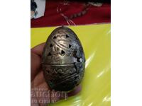 COLLECTOR'S silver-plated egg box