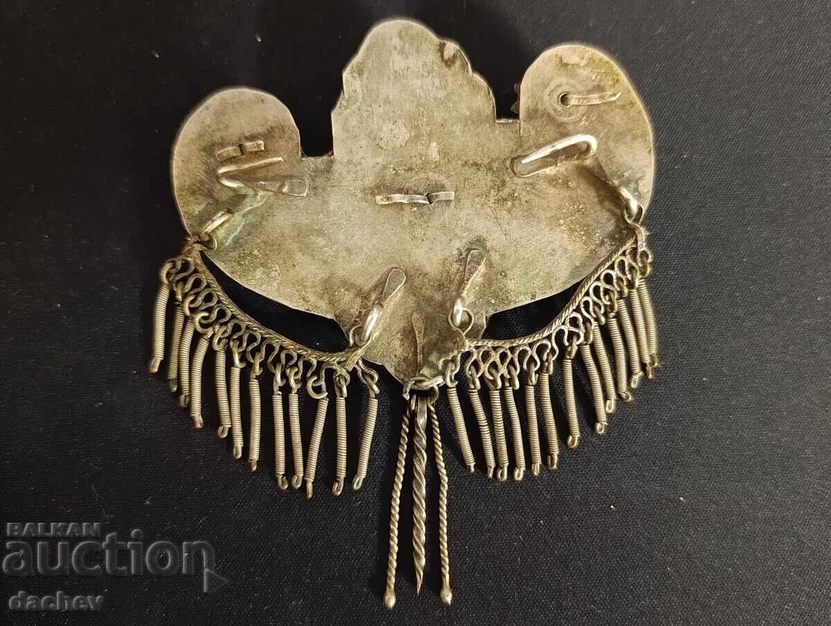 Αναγεννησιακές Ασημένιες Φιλιγκράν Επιχρυσωμένες παφτές παφτά ρούχα 19ος αιώνας - 5