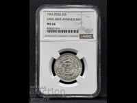 20 Soles 1965 Peru NGC MS 66