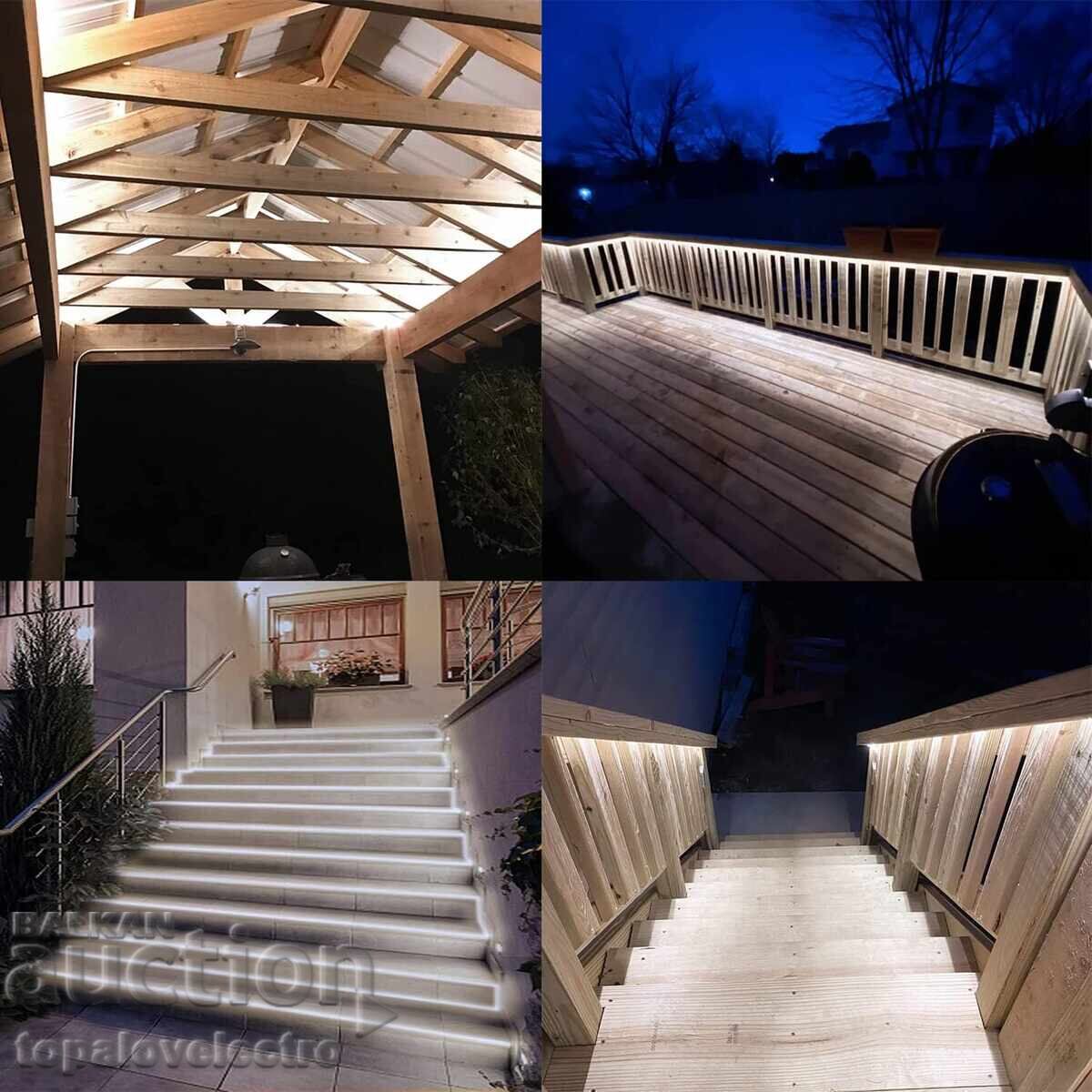 Δημοπρασία ΝΕΟ! LED ταινία για εξωτερική και εσωτερική χρήση 5 μ., θερμό λευκό Δημοπρασία ΝΕΟ! LED ταινία για εξωτερική και εσωτερική χρήση 5 μ., θερμό λευκό