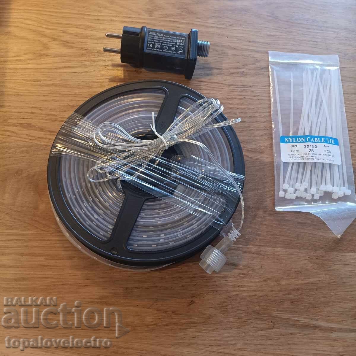 Παράδοση ΝΕΟ! LED ταινία για εξωτερική και εσωτερική χρήση 5 μ., θερμό λευκό Παράδοση ΝΕΟ! LED ταινία για εξωτερική και εσωτερική χρήση 5 μ., θερμό λευκό