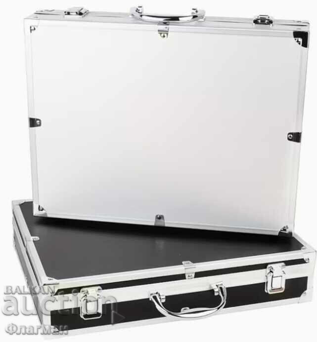 Αλουμινένιο βαλιτσάκι για 10 ρολόγια, διαστάσεις 30 εκ./17 εκ./7,5 εκ - 7