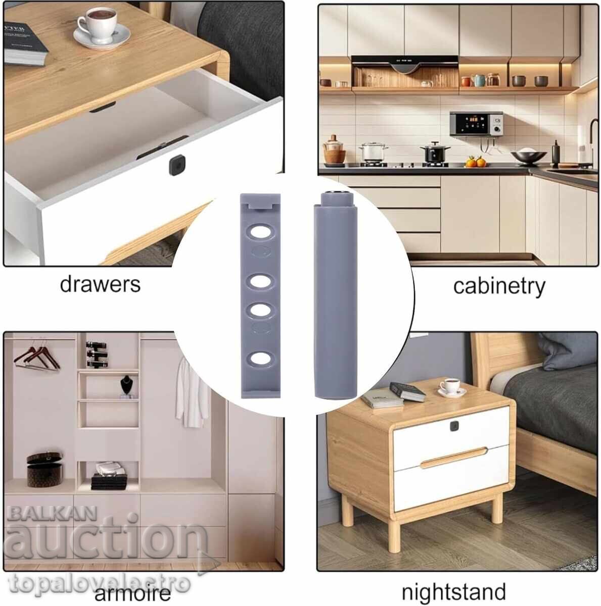 Livrarea NOU! Sistem Push to Open cu amortizor și magnet pentru dulapuri și c