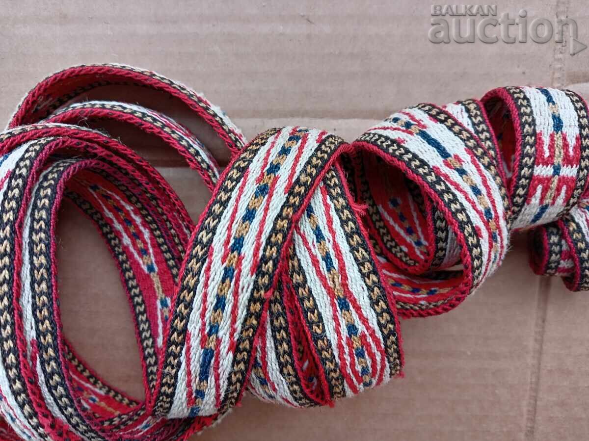 Licitație Centură veche țesută manual, 3,3 metri, curea, brâu, costum popular Licitație Centură veche țesută manual, 3,3 metri, curea, brâu, costum popular
